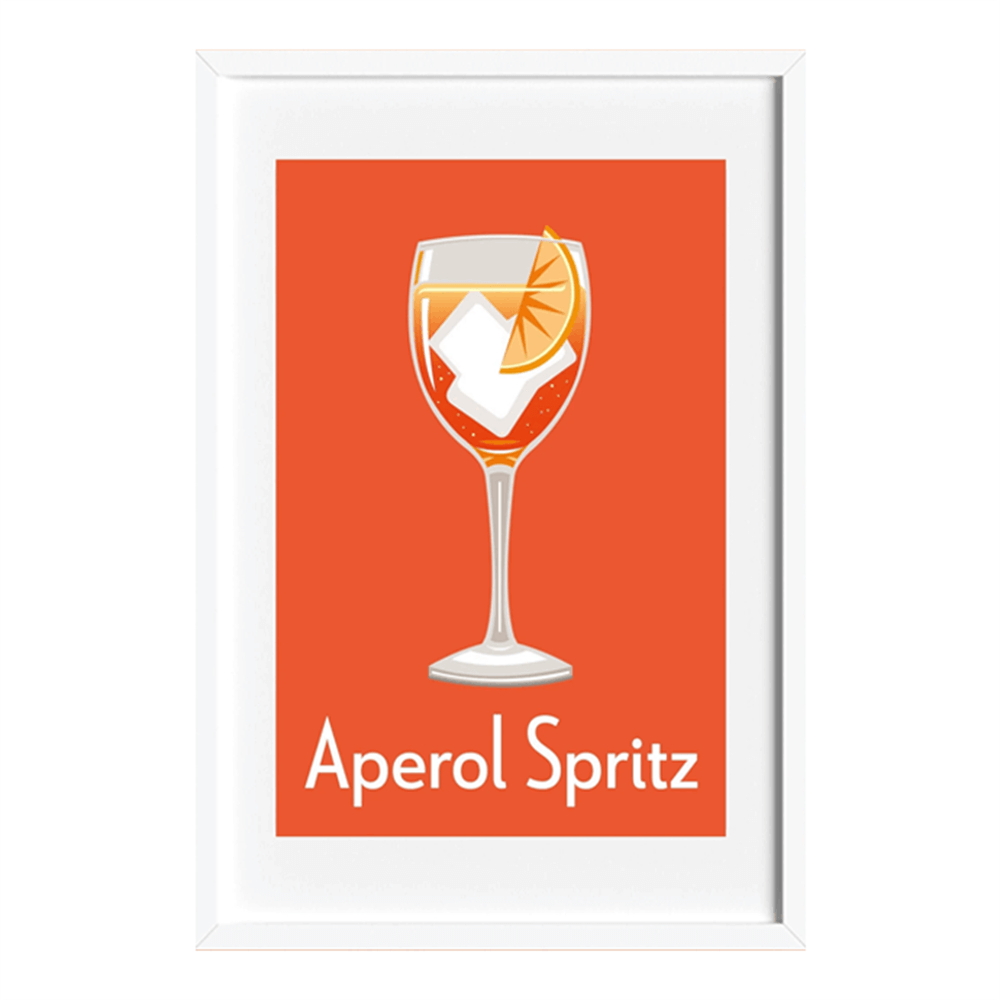 Rebecca Pymar Framed Aperol Spritz Cocktail Print A4